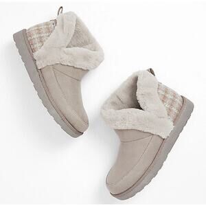 NEW Maurices Iris Gray Sherpa Boot Slipper size 10